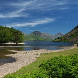 view of Wastwater in the sunshine